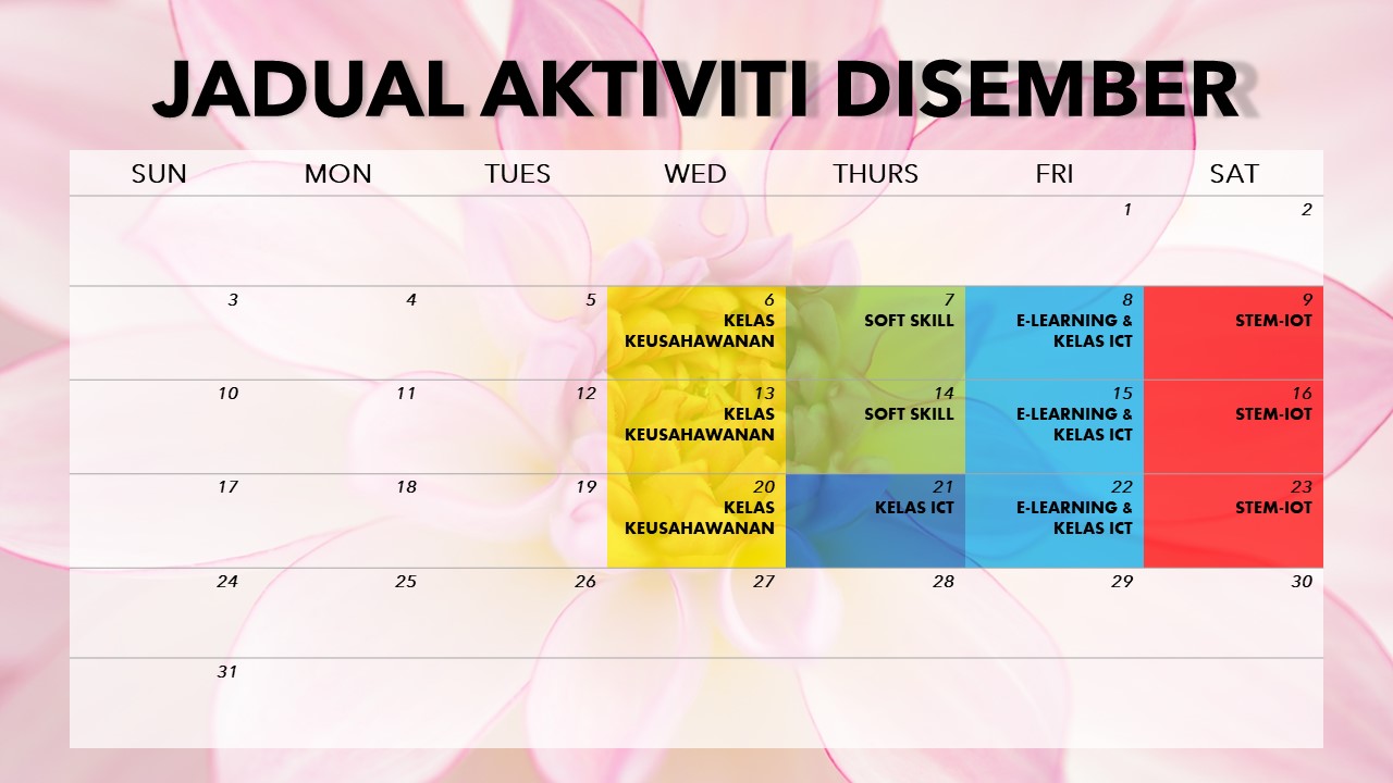 JADUAL AKTIVITI BULAN DISEMBER 2023